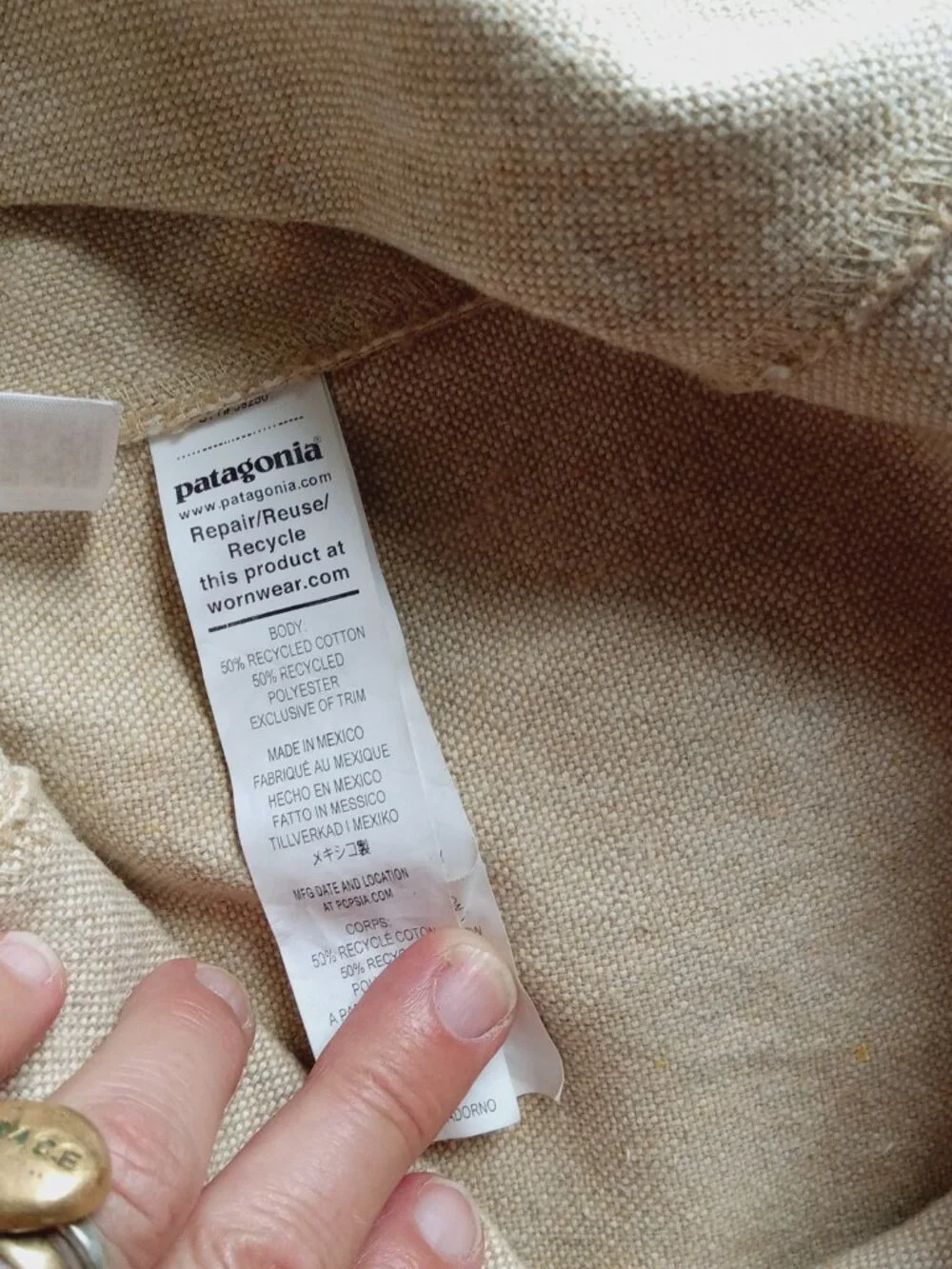 Patagonia Recycled Market Tote Bag. - Picture 4 of 5